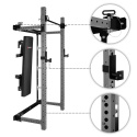 KLT34 SIVÝ SKLADACÍ MULTIFUNKČNÝ POSILŇOVACÍ STOJAN - POWER RACK HMS