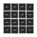 Gumová podlaha puzzle (stred) SF1050 - 47,8 x 47,8 x 0,8 cm, čierna a biela