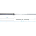 Olympijská osa HMS PREMIUM GO450 220 cm x 50 mm