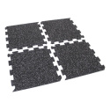 Gumová podlaha puzzle (okraj) SF1050 - 47,8 x 47,8 x 0,8 cm, čierna a biela