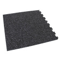 Gumová puzzle podlaha (roh) SF1050 - 47,8 x 47,8 x 0,8 cm, černo-bílá