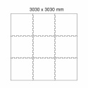 Černo-šedá gumová modulová puzzle dlažba (střed) SF1050 - 100 x 100 x 1,6 cm