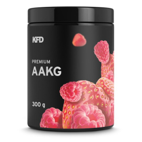 KFD Premium AAKG arginin alfa-ketogluturát 300 g s příchutí jahod a malin po expiraci