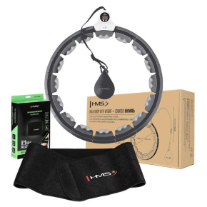 SET HHW06 ČIERNA + BE163 PLUS SIZE MASÁŽNY HULA HOOP OBRUČ SO ZÁVAŽÍM A POČÍTADLOM HMS SET HHW06 ČIERNA + BE163 PLUS SIZE MASÁŽNY HULA HOOP OBRUČ SO ZÁVAŽÍM A POČÍTADLOM HMS
