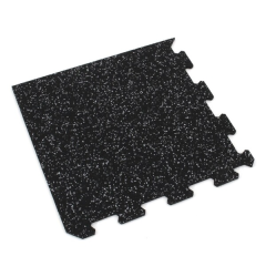 Gumová puzzle podlaha (roh) SF1050 - 47,8 x 47,8 x 0,8 cm, černo-šedá