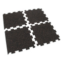 Gumová podlaha puzzle (okraj) SF1050 - 47,8 x 47,8 x 0,8 cm, čierno-červená