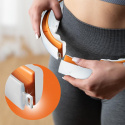 HHM21 BIELA/ORANŽOVÁ HULA HOOP OBRUČ SO ZÁVAŽÍM, MAGNETY A POČÍTADLOM HMS