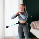 SET HHM17 + BR163 ČIERNA/TYRKYSOVÁ HULA HOOP OBRUČ SO ZÁVAŽÍM, MAGNETY A POČÍTADLOM HMS