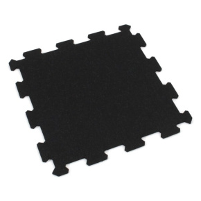 Gumová puzzle podlaha (stred) Sandwich - 95,6 x 95,6 x 1,8 cm, čierna
