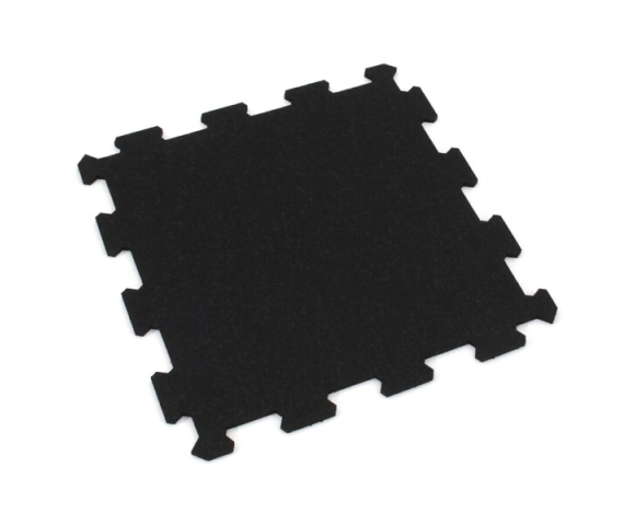 Gumová puzzle podlaha (střed) Sandwich - 95,6 x 95,6 x 1,8 cm, černá