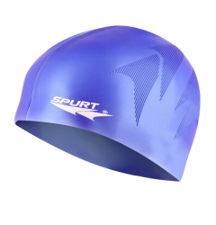 Silikonová čepice SPURT SE34 s plastickým vzorem, modrá