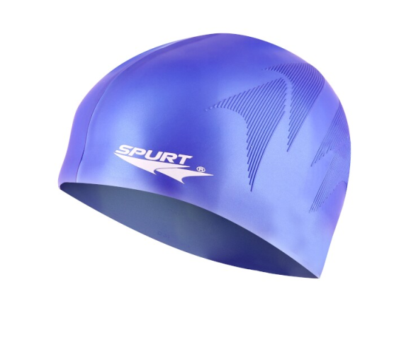 Silikonová čepice SPURT SE34 s plastickým vzorem, modrá