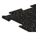 Černo-šedá gumová modulová puzzle dlažba (střed) SF1050 - 100 x 100 x 1,6 cm
