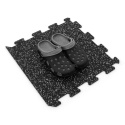 Gumová podlaha puzzle (okraj) SF1050 - 47,8 x 47,8 x 0,8 cm, čierna a biela