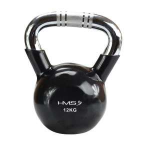 KTC12 12 KG ČIERNY KETTLEBELL S CHRÓMOVANÝM ÚCHOPOM HMS