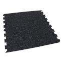 Gumová puzzle podlaha (okraj) SF1050 - 47,8 x 47,8 x 0,8 cm, čierna - modrá