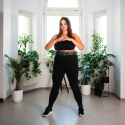 HHW11 PLUS SIZE ČIERNA MASÁŽNA OBRUČ SO ZÁVAŽÍM HMS