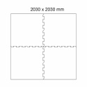 Černo-šedá gumová modulová puzzle dlažba (střed) SF1050 - 100 x 100 x 1,6 cm