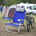 NC3502 ŠEDÉ/MODRÉ SKLADACIE KEMPINGOVÉ KRESLO NILS CAMP
