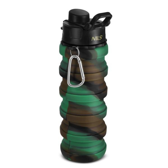 NC4106 ZELENÁ SILIKÓNOVÁ SKLADACIA FĽAŠA 500 ML NILS CAMP