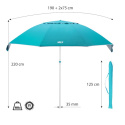 NC7822 TYRKYSOVÝ SLNEČNÍK XL 190 CM NILS CAMP