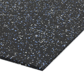 Podlahová guma (doska) SF1050 - 198 x 98 x 0,8 cm, čierno-bielo-modrá