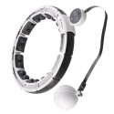 SADA HHM16 BIELA + BR163 PLUS SIZE HULA HOOP SO ZÁVAŽIAMI, MAGNETMI A POČÍTADLOM HMS