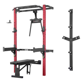 KLT22 ČERVENÝ MULTIFUNKČNÝ POSILŇOVACÍ STOJAN - POWER RACK HMS