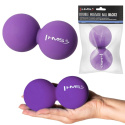 BLC02 FIALOVÁ DVOJITÁ MASÁŽNA LOPTA LACROSSE BALL HMS