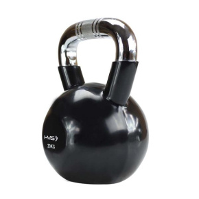 KTC20 20 KG ČIERNY KETTLEBELL S CHRÓMOVANÝM ÚCHOPOM HMS