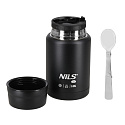 NC3807 ČIERNA TERMOSKA NA JEDLO 550ML NILS CAMP