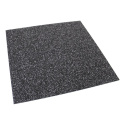 Gumová puzzle podlaha (roh) SF1050 - 47,8 x 47,8 x 0,8 cm, černo-bílá