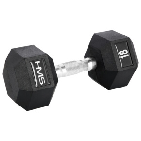 Šesťhranná jednoručná činka HMS 18 kg