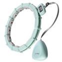 SADA HHM14 ZELANÁ + BR163 PLUS SIZE HULA HOOP SO ZÁVAŽIAMI A POČÍTADLOM HMS