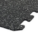 Gumová podlaha puzzle (okraj) SF1050 - 47,8 x 47,8 x 0,8 cm, čierna a biela