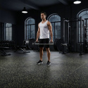 POS35 ČIERNA / ŽLTÁ 2. AKOSŤ GUMOVÁ FITNESS PODLAHA ABIFLOOR