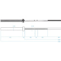 GO685 OLYMPIJSKÁ OSA 220CM x 50MM + RÝCHLOUZÁVERY ZG1000 HMS PREMIUM