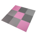 MP10 RUŽOVÁ-ŠEDÁ OCHRANNÁ PUZZLE PODLOŽKA