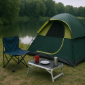NC3403 SIVÝ SKLADACÍ KEMPINGOVÝ STOLÍK 50X30X20CM NILS CAMP