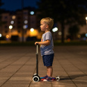 HLB1310 ČIERNA DETSKÁ TROJKOLOVÁ KOLOBEŽKA S LED NILS FUN