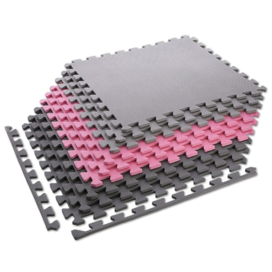 MP10 RUŽOVÁ-ŠEDÁ OCHRANNÁ PUZZLE PODLOŽKA