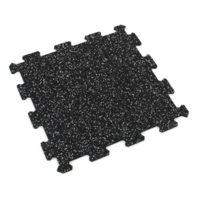 Gumová puzzle podlaha (střed) SF1050 - 95,6 x 95,6 x 0,8 cm, černo-bílá