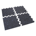 Gumová puzzle podlaha (okraj) SF1050 - 47,8 x 47,8 x 0,8 cm, čierna - modrá