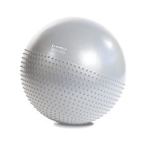 Masážní gymnastický míč HMS YB03 65 cm světle šedý