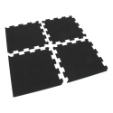 Gumová puzzle podlaha (okraj) Sandwich - 47,8 x 47,8 x 1 cm, čierno-bielo-modro-šedá