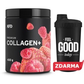 KFD Premium Collagen+ 400 g s příchutí jahod a malin + šejkr ZDARMA