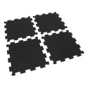 Gumová puzzle podlaha (okraj) Sandwich - 47,8 x 47,8 x 1 cm, čierno-bielo-modro-šedá