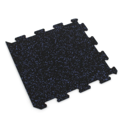 Gumová puzzle podlaha (okraj) SF1050 - 47,8 x 47,8 x 0,8 cm, černo-modrá