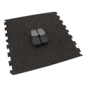 Gumová podlaha puzzle (okraj) SF1050 - 47,8 x 47,8 x 0,8 cm, čierno-červená