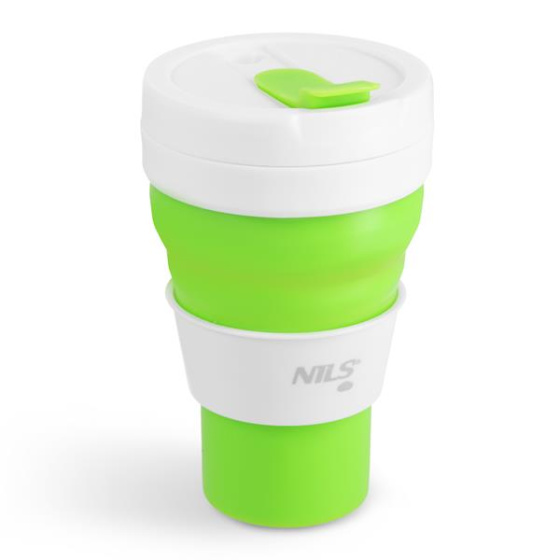 NC4103 SV.ZELENÝ SILIKÓNOVÝ SKLADACÍ HRNČEK 600ML NILS CAMP